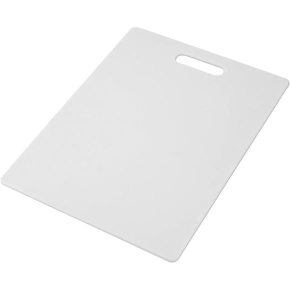 Large Cutting Board, Dishwasher- Safe Plastic Chopping Board, 11" by 14", White - Picture 2 of 7